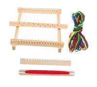 Gatuida 3 Juegos Kit Telar de Madera para Máquina Manual de Tejer con Lana Educativo DIY para Principiantes Marco de Infantil para Desarrollo Creativo y Paciencia