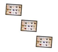 Gatuida 3 Juegos Mineral Natural Equipo De Ciencia Geología Kit De Cuentas De Chakra Completa Especímenes Fósiles Minerales De Para Sanar Juguete Niño Piedra Natural