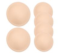 Gatuida 3 Pares Almohadillas de Esponja Redondas para Sujetador, Beige | Suaves y Ligeras, Fáciles de Limpiar, para Bañadores y Tops de Natación, Uso Deportivo