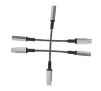 Gatuida 3 Piezas Adaptador USB C Jack para Auriculares de Aluminio y Nylon Cable Ligero y Compacto Compatible con Smartphones Tipo C Conexión Plug and Play