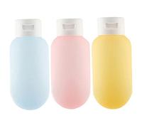 Gatuida 3 piezas Botellas de Viaje de Set Envases para Cosméticos Contenedores de Champú y Loción Esenciales de Viaje para Mujeres Reutilizables y Prueba de Fugas