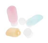 Gatuida 3 piezas Botellas de Viaje para Cosméticos de Unidades Botella Plástica para Champú Loción y Gel de Ducha Portátil Colores Pastel