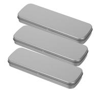 Gatuida 3 piezas Caja Metálica Pequeña con Bisagra de Organizador Rectangular Portátil para Lápices Pinceles de Maquillaje y Joyas Almacenamiento Multifuncional para Oficina Hogar y