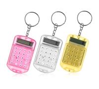 Gatuida 3 Piezas Calculadora Digital Portátil con Pantalla LCD y Anillo de de Estación Escolar para Oficina Casa