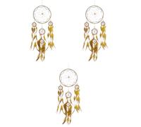 Gatuida 3 Piezas Carillón de Viento, Adorno Colgante Amarillo de Hierro y | Decoración de Pared, Accesorio para Fotos, Uso en Jardín y Cumpleaños, Estilo Ligero y Colgante