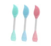 Gatuida 3 piezas Cepillo Aplicador Facial Doble Punta de Silicona Multifuncional para y Masaje Suave Herramienta Portátil para Cuidado Facial Diario Color Aleatorio Color Aleatorio