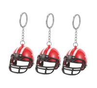 Gatuida 3 Piezas Colgantes Mini Cascos Deportivos para Mochila Llaveros con Charms de Fútbol Rugby Hockey Diseño Compacto y Detallado Accesorio para Fans y Coleccionistas
