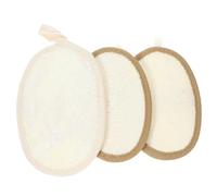 Gatuida 3 piezas Esponjas Exfoliantes de Luffa para Ducha Naturales Suaves y Resistentes con Diseño para Limpieza Corporal Diaria y Exfoliación Profunda