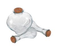 Gatuida 3 Piezas Frascos de Vidrio con Tapones de Corcho Botellas Vacías para Ceremonia de Arena Tarros con Forma de Corazón y para Recuerdos de Boda y Decoración de Aniversario