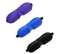 Gatuida 3 piezas Máscaras de Ajustables y Contorneadas Diseño para Bloqueo de Luz para Trabajo y Siestas Negro Azul y