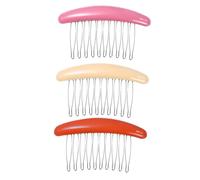 Gatuida 3 piezas Peines Laterales Acrílicos Antideslizantes Colores Pastel Accesorios para Cabello y Peinado Peine de Dientes para Mujer y Niñas