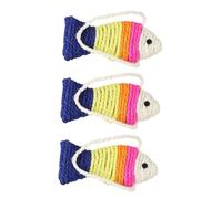Gatuida 3 Piezas Tablas Rascadoras para Gatos con Forma de Pez de Sisal Colgante Juguete para Afilar Uñas y Proteger Muebles para Gatitos y Gatos Domésticos Color Color Aleatorio