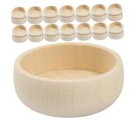 Gatuida 30 piezas Cuencos de Madera sin Pintar para Condimentos y Salsa Mini Tazones Redondos para Proyectos de DIY y Decoración Compacto para y Condimentos Color Beige Natural