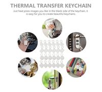 Gatuida 36 piezas Kit de Llaveros MDF Sublimación Doble Cara Material DIY para Hacer Llaveros Creativos con Formas Variadas Colgantes para Llaves Personalizables y Manualidades de