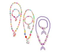 Gatuida 3juegos Pulsera De Cuentas Para Kit De Joyería Para Niñas Collares y Pulseras De Bisutería Para Niñas Pequeñas De Años Decoración De Fiesta