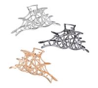 Gatuida 3piezas Clip de Tiburón de Halloween Pinzas Pelo Grandes de Metal Pinzas Espeluznantes para Mujer y Niñas Accesorios de Telaraña para Peinado Gótico