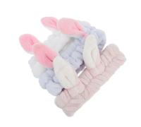 Gatuida 3piezas Diademas Faciales Orejas De Conejo Bonitas Bandas Pelo Para Mujeres Para Maquillaje y Ducha Hechas De Material