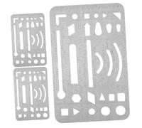 Gatuida 3piezas Escudo De Borrado De Acero Inoxidable De Plantillas para Dibujo y Borrado Preciso Manualidades y Diseño Técnico