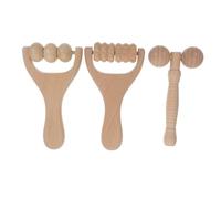 Gatuida 3piezas Masajeador Facial Rodillos De Madera Herramienta De Masaje Para Ojos y Rostro Cuidado Piel Casa