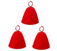 Gatuida 3piezas Sombrero De Sauna De Fieltro Para Hombres Accesorios De Sauna Absorbentes y Transpirables Gorro Térmico De Natural Para Ducha y Vapor