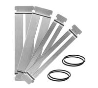 Gatuida 4 Almohadillas Protectoras de Diapasón para Guitarra Acero Inoxidable con Bandas Elásticas Accesorios para Trastes Kit de Mantenimiento para Luthiers y Músicos Profesionales