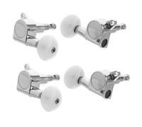 Gatuida 4 Juegos Tuning Machine Heads Angled Small Button Sealed Gear String Tuners Stainless Steel Keys Compatible With Ukulele Banjo