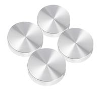 Gatuida 4 Piezas Adaptador Redondo de Disco de Aleación de Aluminio para Base de Mesa de Vidrio para Muebles Portátil y Resistente para Mesas de Té y Vitrinas
