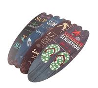 Gatuida 4 piezas Carteles de Madera con Decoración Temática de Playa Tablas de Surf Colgantes para y Bar Adornos Veraniegos Vintage para Paredes Náutico para Relajados