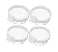 Gatuida 4 Piezas Comederos Colgantes para Transparente Antiderrames Cuencos de Agua y Alimento para Jaulas de Periquitos Cacatúas y Aves Pequeñas Fácil Limpieza