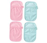 Gatuida 4 piezas de Baño para Niña Manopla Suave de Poliéster y Algodón con Anillo para Pulgar Antideslizante Reutilizable para Recién Nacidos para Baño Diario Color Color Aleatorio