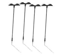 Gatuida 4 Piezas de Farolas Miniatura para Decoración de Jardines y Maquetas con Base Estable y Luz Blanca para Coloridas