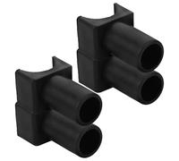 Gatuida 4 Piezas de Repuestos para Sillas de Ruedas Guía del Riel de Asiento Deslizante de Plástico Negro Abrazadera en U para Marco Accesorio de Mantenimiento y Reparación para Silla