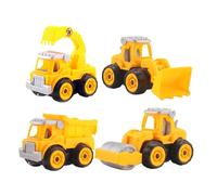 Gatuida 4 Piezas DIY de Camiones de Construcción para Modelos de Excavadora Ensamblables Juguetes Educativos de Ingeniería Simulación de Vehículos Estilo Aleatorio