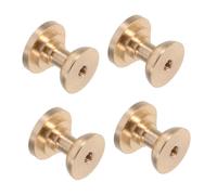Gatuida 4 Piezas Elegantes Perillas de Cristal con Base de Latón para Armarios Muebles y Decoración Accesorios de Manijas