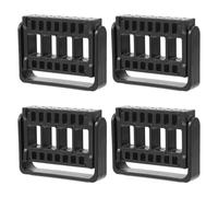 Gatuida 4 Piezas Estante de almacenamiento del cabezal de lijado Estante para exhibición de uñas Soporte de brote de taladro de uñas abs Black
