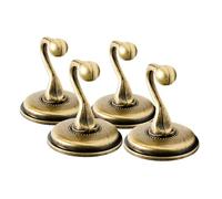 Gatuida 4 Piezas Gancho de Cortina Vintage de Retro de Ganchos de Pared Resistentes para Abrigos y Sombreros Diseño Redondo para Protección de Cortinas y Uso Cocina