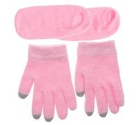 Gatuida 4 piezas Guantes y Calcetines de Gel Hidratante para Manos y Pies Secos Intensivo de Spa para Piel Agrietada Kit Forro No Transpirable Mejora la Hidratación y Suaviza la Piel