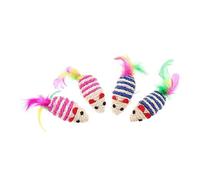 Gatuida 4 Piezas Juguetes para Gatos con Catnip Ratones de Colores para Interiores de Azules Entretenidos y para Ejercicio y de Gatitos