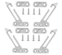 Gatuida 4 piezas Limitador de Ventana de Acero Inoxidable Cierre de Seguridad sin Taladro para Ventanas Restrictor Fácil Instalación Bloqueo Seguro para Protección Infantil