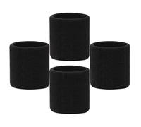 Gatuida 4 piezas Muñequeras Deportivas Elásticas Absorbentes y para Protección de Muñeca para Actividades Atléticas Color Negro