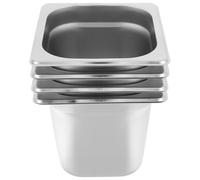 Gatuida 4 Piezas Olla de Acero Inoxidable para Cocinar al Vapor Gran Capacidad y Diseño Elegante, Bandeja para Buffet en Hoteles y Fiestas Color Plata