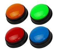 Gatuida 4 Piezas Paquete de Zumbadores Interactivos con Luces y Sonidos para Concursos Familiares Botones de Respuesta con Flash para Aulas y Actividades Infantiles