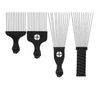 Gatuida 4 piezas Peines de Acero Inoxidable para Peluquería Peine con Púas para Desenredar Peinetas Metálicas Versátiles para Peinados y Masaje Capilar Resistentes y Duraderos para