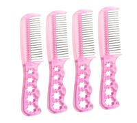 Gatuida 4 piezas Peines de Acero para Pelucas Accesorios Antistáticos para Peluquería Dientes Resistentes para Peinar y Pelucas Casa y Profesional