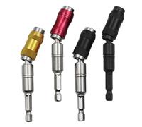 Gatuida 4 piezas Portapuntas Magnéticos Hexagonales con Liberación Rápida y Soporte Giratorio Adaptadores Extensores para Brocas de Taladro y Destornillador Acero Resistente Ángulo