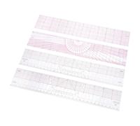 Gatuida 4 Piezas Regla para Patrones de Ropa de Pvc Flexible Precisión para Diseño y Confección, Adecuado para Acolchado y Patronaje, Mejora Eficiencia y Creatividad