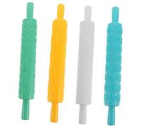 Gatuida 4 piezas Rodillos de Plástico para Repostería DIY Rodillos Decorativos para Galletas Pizza y Masa Diseño Infantil Utensilios para Elaboración y Decoración de Color Color Aleatorio