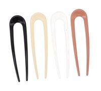 Gatuida 4 piezas Shaped Hairpins Chic U Form Barrettes In Nude Elegant Transparent Non Slip Hair Accessory For Women And Comfortable Grip Stylish Headwear For Weddings And Daily Use