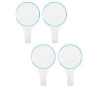 Gatuida 4 Pizarras Blancas Portátiles de Borrado en Seco Mini Tablero de Juego de Respuestas 15X25 CM Paletas para Puntuación Marco Azul Kit de Marcador Adecuado para Jueces y Oficina