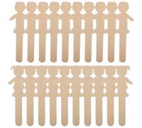 Gatuida 40 Piezas Boy Girl Wood Cutouts Unfinished Smooth Edges Wooden People Shapes For Crafting School Projects And Home Decoration